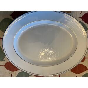 Lenox Federal Platinum Platter Set 2pc | Large & Medium Oval Serving Platters